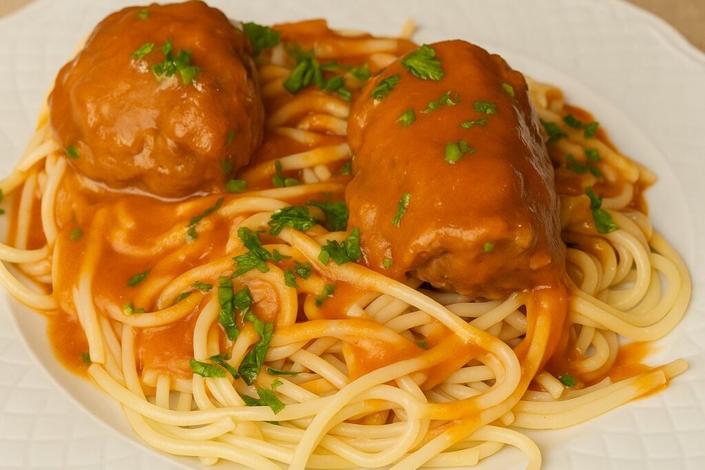 burras de porco estufadas em molho rico e cremoso com vinho licoroso