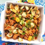 Carne de porco à Alentejana com amêijoas batatas e coentros